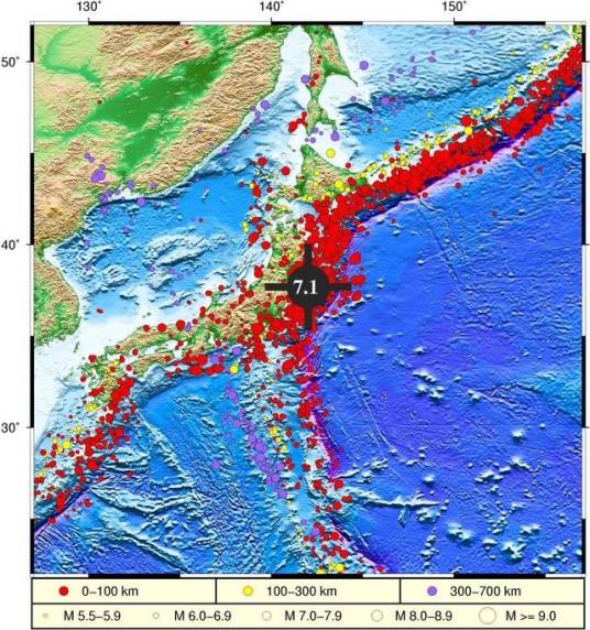 2·13日本本州东岸近海地震