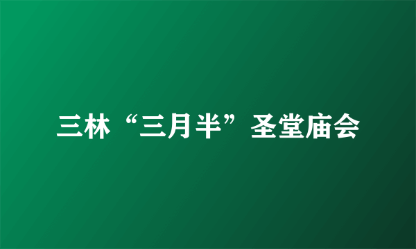 三林“三月半”圣堂庙会