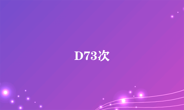 D73次