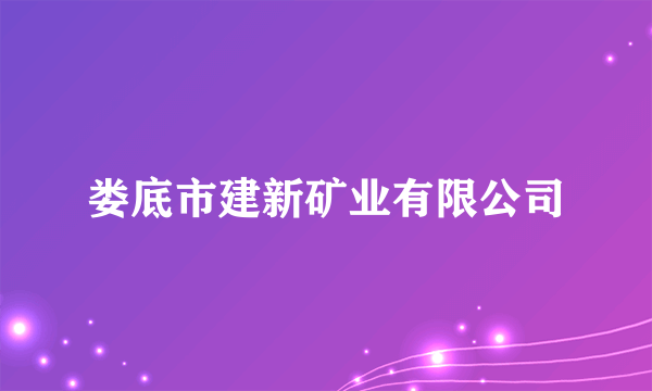 娄底市建新矿业有限公司