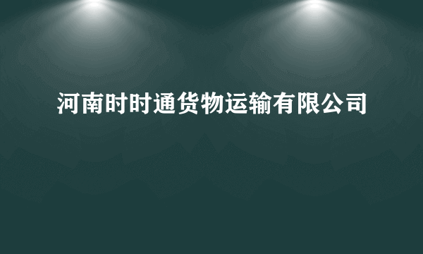 河南时时通货物运输有限公司