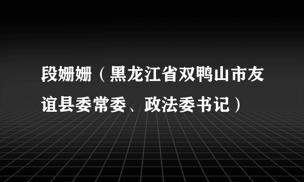 段姗姗（黑龙江省双鸭山市友谊县委常委、政法委书记）