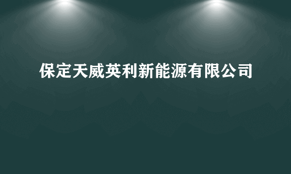 保定天威英利新能源有限公司