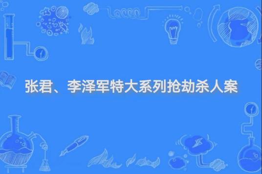 张君、李泽军特大系列抢劫杀人案