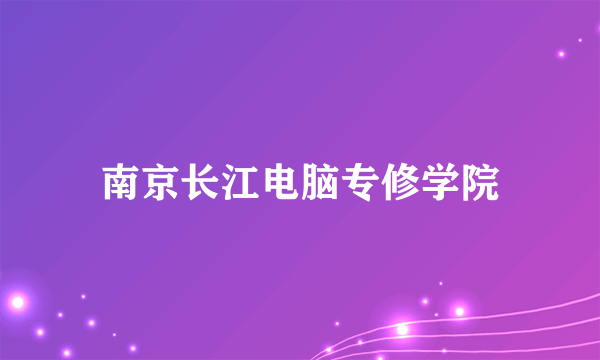 南京长江电脑专修学院