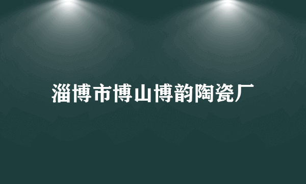 淄博市博山博韵陶瓷厂