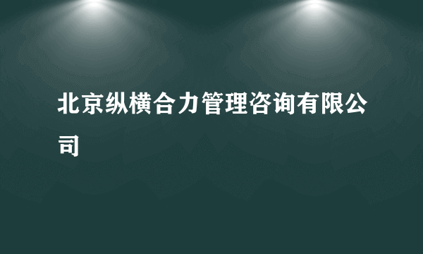 北京纵横合力管理咨询有限公司