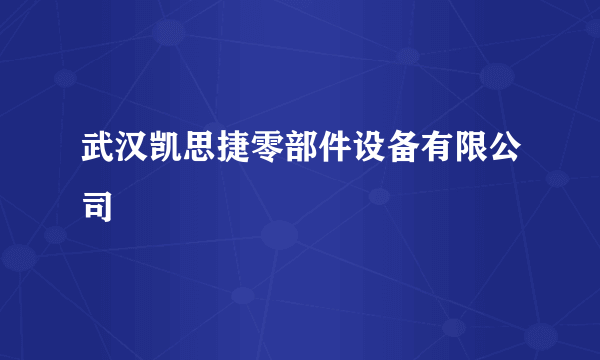 武汉凯思捷零部件设备有限公司