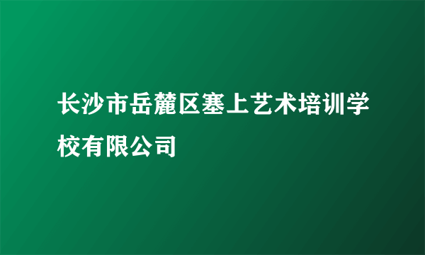 长沙市岳麓区塞上艺术培训学校有限公司