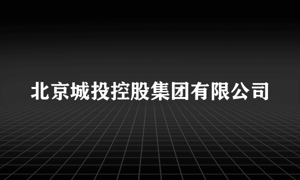 北京城投控股集团有限公司