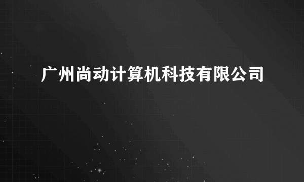 广州尚动计算机科技有限公司