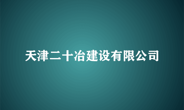 天津二十冶建设有限公司