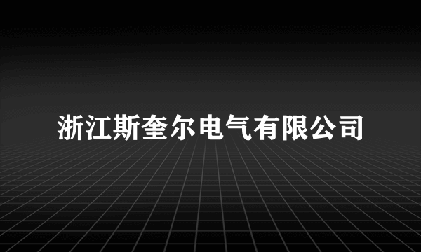 浙江斯奎尔电气有限公司