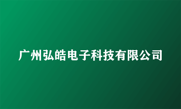 广州弘皓电子科技有限公司