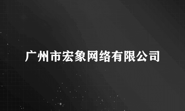 广州市宏象网络有限公司