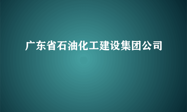 广东省石油化工建设集团公司