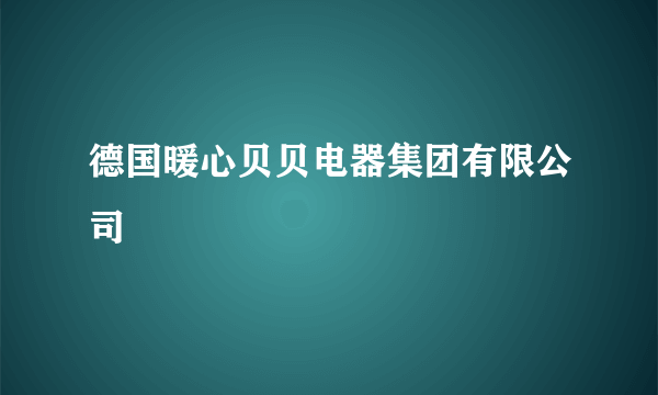 德国暖心贝贝电器集团有限公司