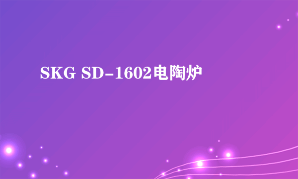 SKG SD-1602电陶炉