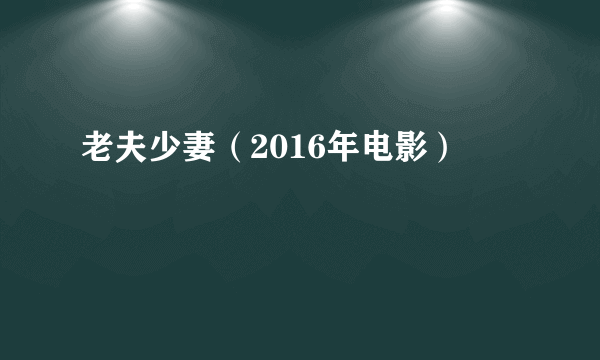 老夫少妻（2016年电影）