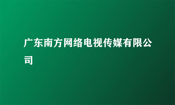 广东南方网络电视传媒有限公司