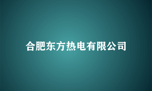 合肥东方热电有限公司