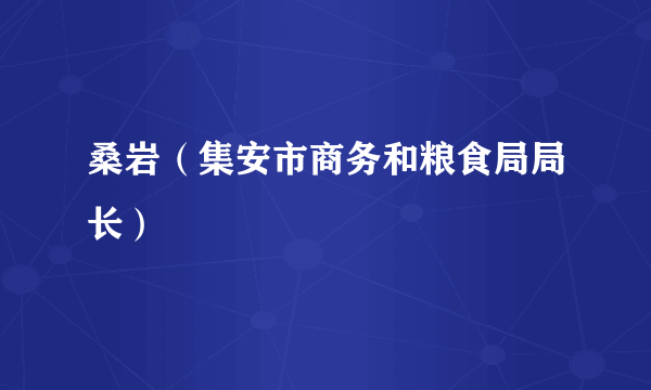 桑岩（集安市商务和粮食局局长）