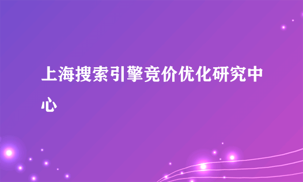 上海搜索引擎竞价优化研究中心