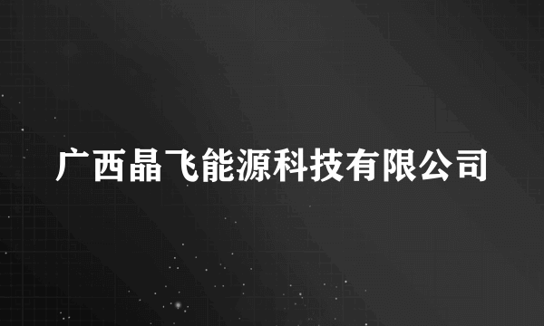 广西晶飞能源科技有限公司