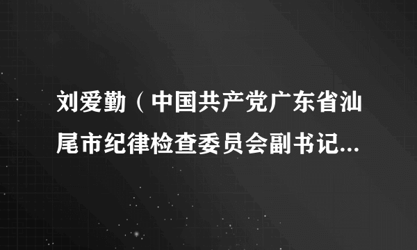 刘爱勤（中国共产党广东省汕尾市纪律检查委员会副书记、常务委员会委员、监察委员会副主任）