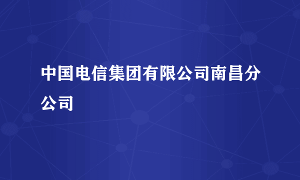 中国电信集团有限公司南昌分公司