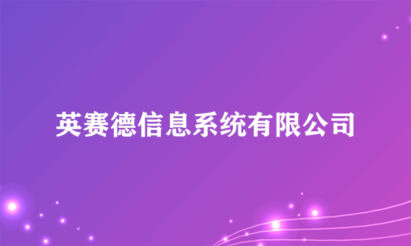 英赛德信息系统有限公司